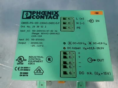 New | in-Stock PHOENIX CONTACT CM125PS120230AC/24DC/5/F Power Supplies | HGR 24 #738802