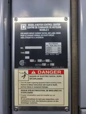 USED SQUARE D MODEL 6