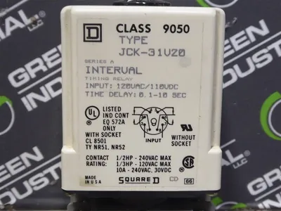 Square D 9050 JCK-31V20 Interval Timer Module 0.1 to 10 Seconds Used