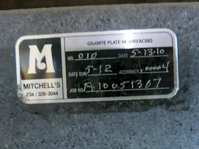 Mitchell's 24" x 36" x 5" Black Granite Surface Plate