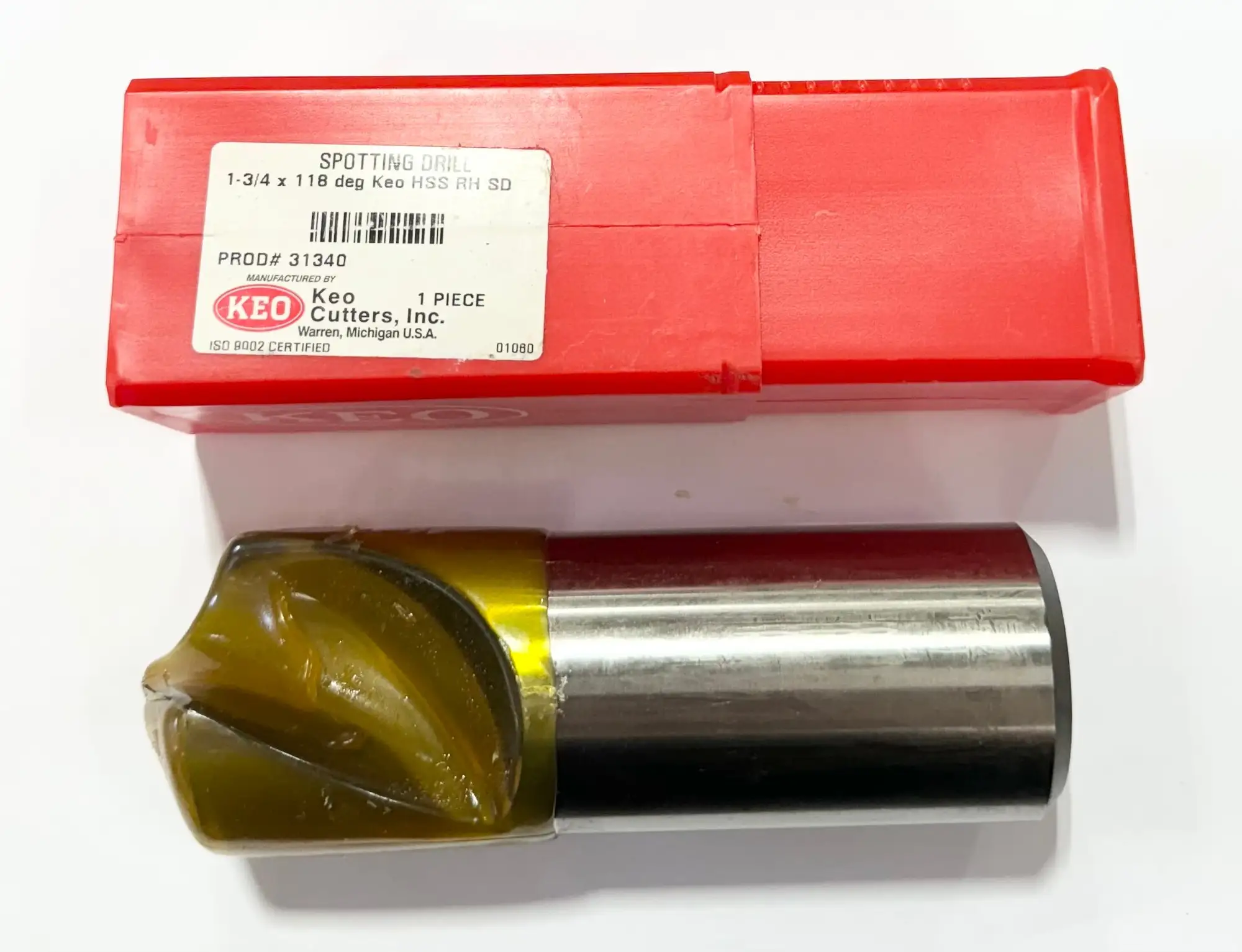 KEO 1-3/4 x 100° HSS Countersink Single Flute 3/4 Shank USA Made