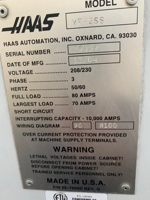 2004 HAAS VF-2SS Vertical Machining Centers | PM Machines (14)