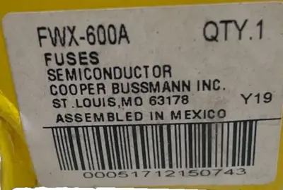 NEW BUSSMANN FWX-600A FUSES FWX600A