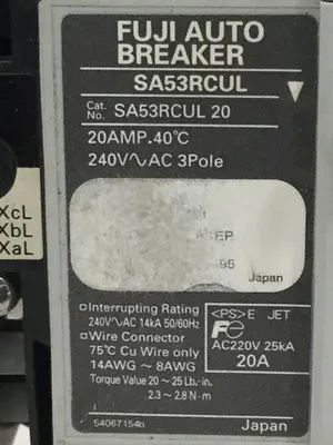 USED FUJI ELECTRIC SA53RCUL/20