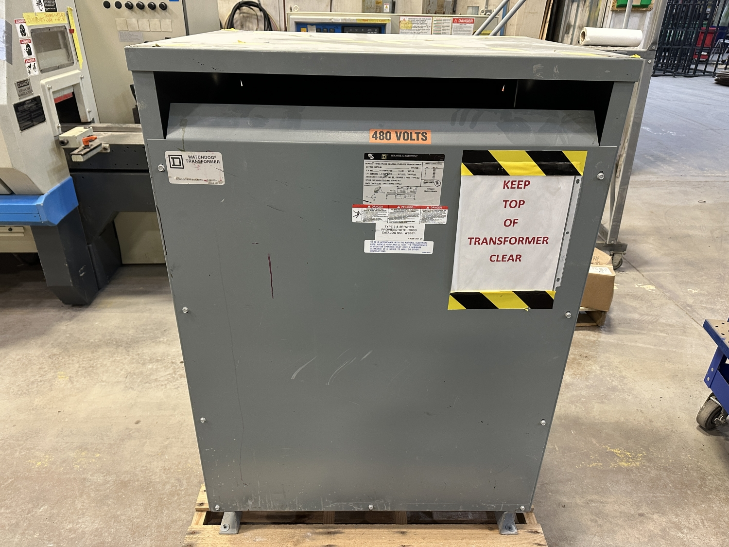 Square D 150 KVA 480v - 208Y/120v 3ph General Purpose Transformer