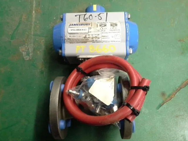 Jamesbury Ball Valve size 1" with electronic actuator, New
