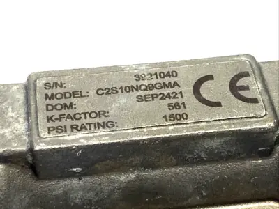 C2S10NQ9GMA | Masterflex  Electornic Meter, 1500psi, K-Factor 561 - For parts or not working