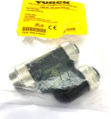 XSH-RSM-2RKM | Turck 30 Splitter 3-Pin 7/8" Connector Male-2x Female U2-23665 - New