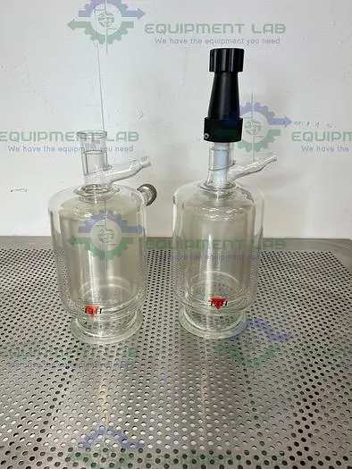 Used LOT OF 2 - HEL 1 LITER TRIPLE WALL JACKETED GLASS REACTOR W/ VALVE Glassware - Other | Equipment Lab #486142