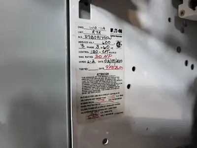 30hp, 600V, 100A, FVNR Starter, Size 3
