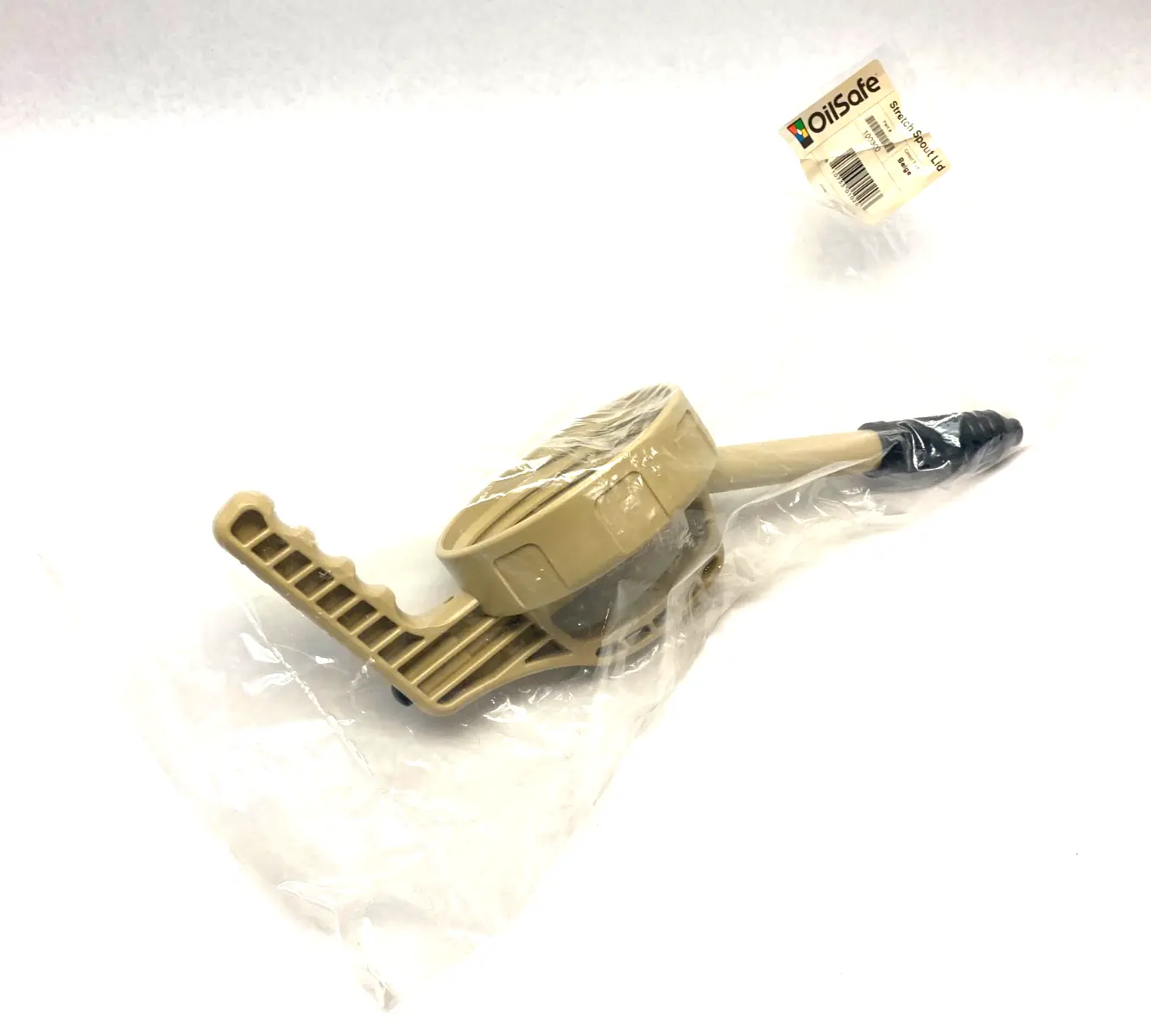 NEW OILSAFE STRETCH SPOUT LID, BEIGE