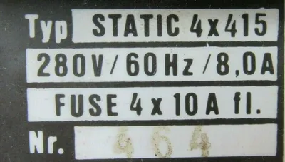 USED ERDMANN 4×415-STATIC MODULE 464 4x415STATIC