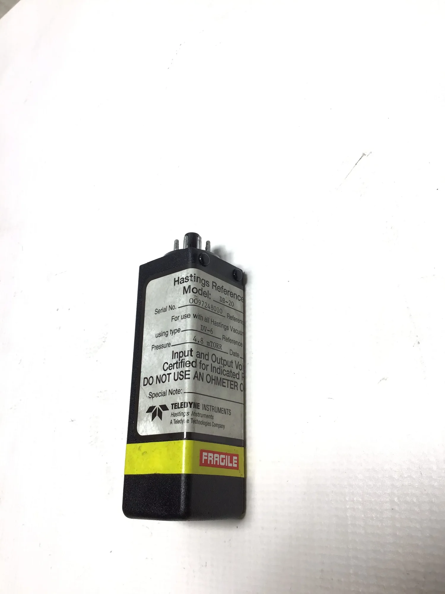 Teledyne DB-20 Vacuum Gauge Tube