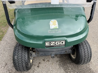 (1) 2015 E-Z-Go golf cart with a Kawasaki gas engine, includes Club canopy and ball washer, fold-dow...