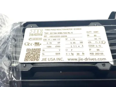 New | in-Stock Dorner eDrive Motor, 0.50 hp (0.37 Kw), 208-230/460V 3-Phase A.C. Motors Michigan US | Maverick Industrial Sales #1397965