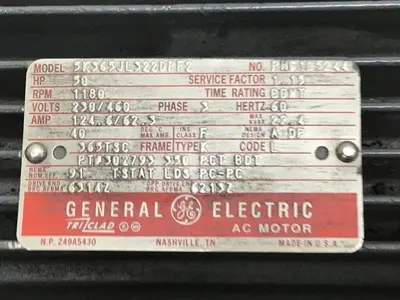 USED GENERAL ELECTRIC 5K365JL322DPF2