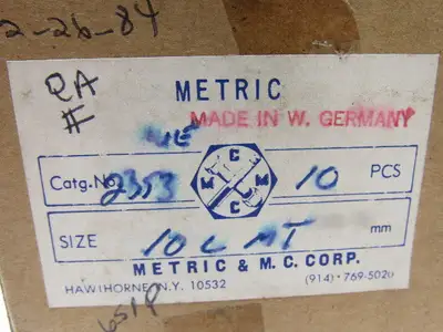New | in-Stock METRIC & M.C. CORP _UNKNOWN_ Parts (Hydraulics and Pneumatics) | Arrow Industrial #636588