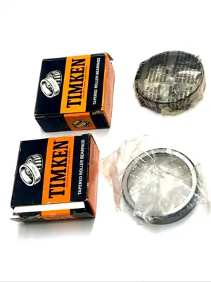 USED TIMKEN TAPERED ROLLER BEARING CUP 2.3612" OD 0.47" WIDE LOT OF 2