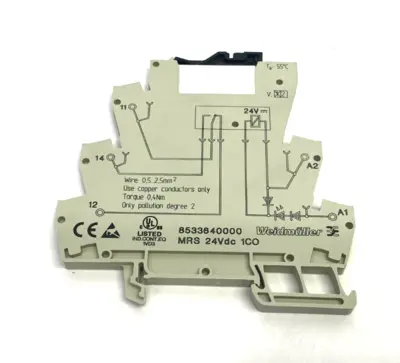 USED WEIDMÜLLER MICROSERIES RELAY MODULE MRS 24VDC 1CO