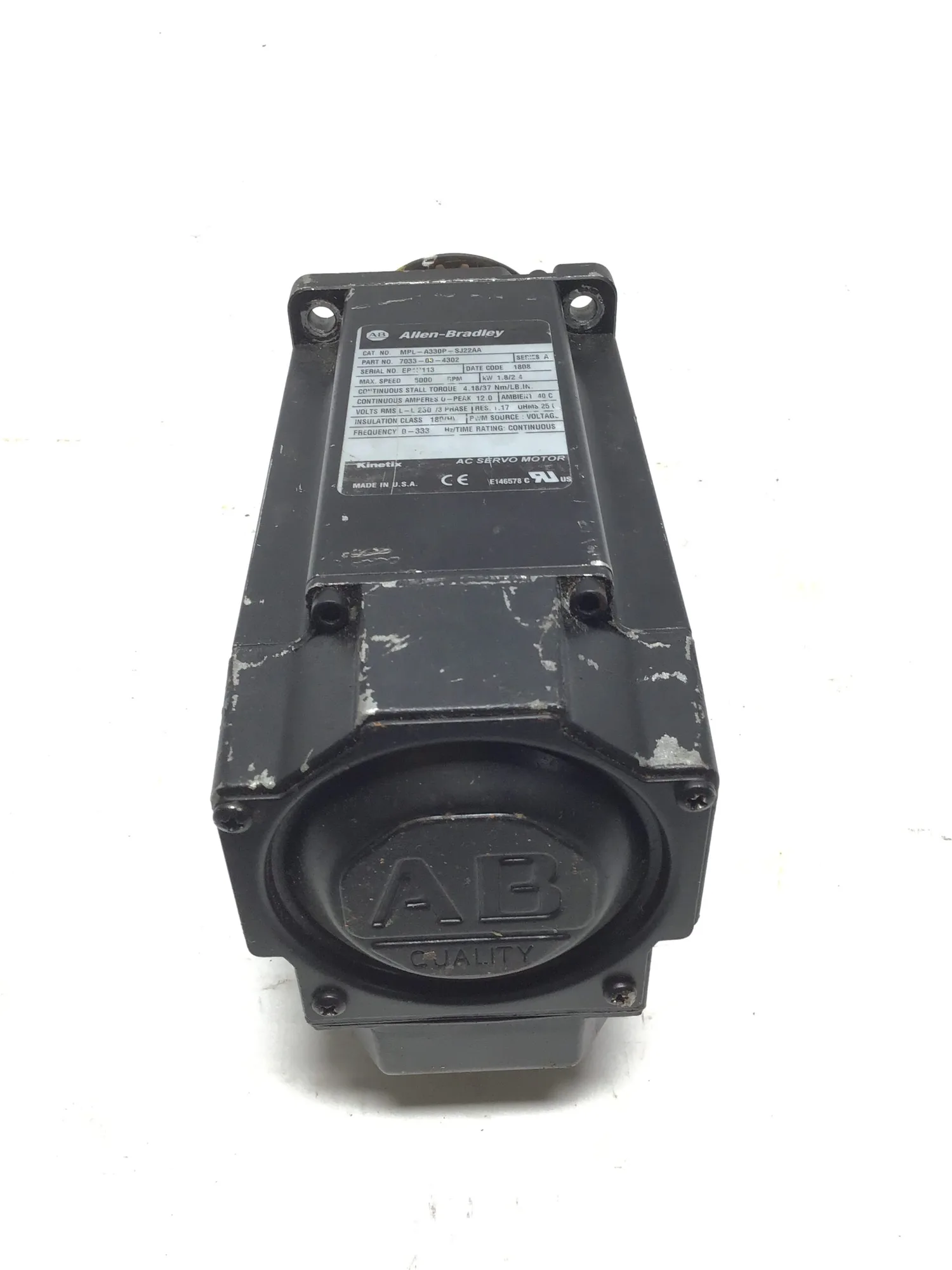 Allen-Bradley MPL-A330P-SJ22AA AC Servo Motor 3PH