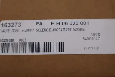 NEW ASCO SOLENOID SPRING VALVE 54301047-120/60 5/2 5 WAY 2 POSITION STK G196