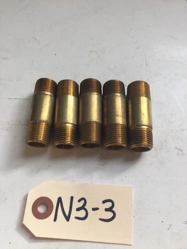 *New* 3/8" X 2.0 Brass Long Nipple  (Lot Of 5) *Warranty*