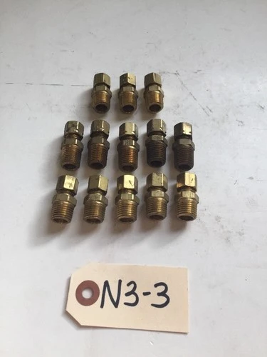 *New* 1/4" X 1/4" Compression Align Male Connector  (Lot Of 13) *Warranty*
