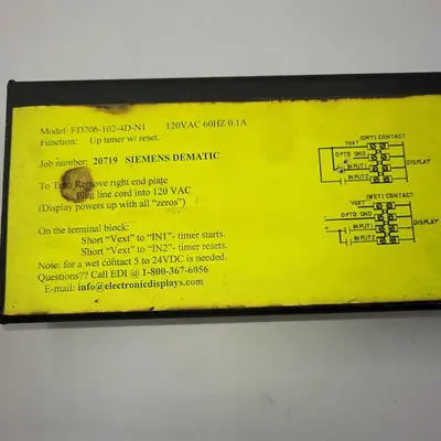 Used TIMER UP TIMER WITH RESET ED206-102-4D-N1 - 120VAC 60HZ 0.1A Timers | ND Industrial Surplus #1219270