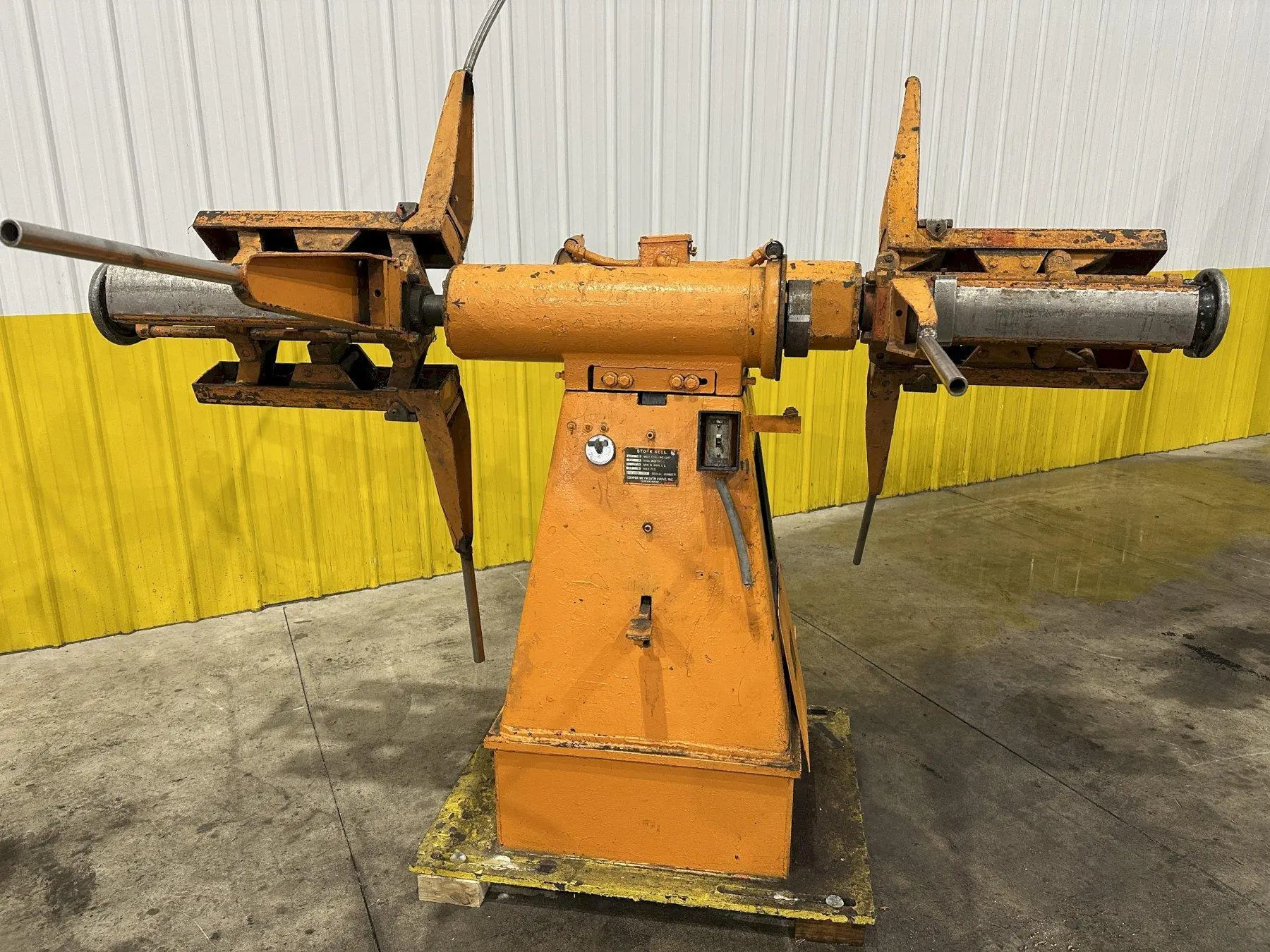2500 LBS X 12" COOPER WEYMOUTH DOUBLE END PULL-OFF COIL REEL UNCOILER: STOCK #22618