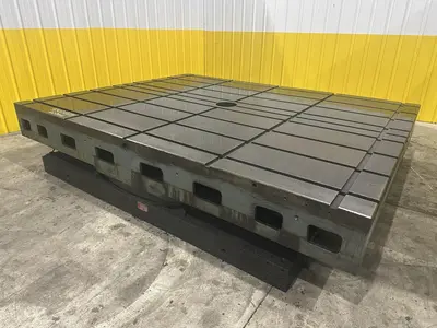 96" X 120" GIDDINGS & LEWIS T SLOT POWERED AIR LIFT ROTARY TABLE: STOCK #22066