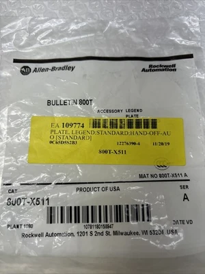 NEW Allen-Bradley 800T-X511 series A