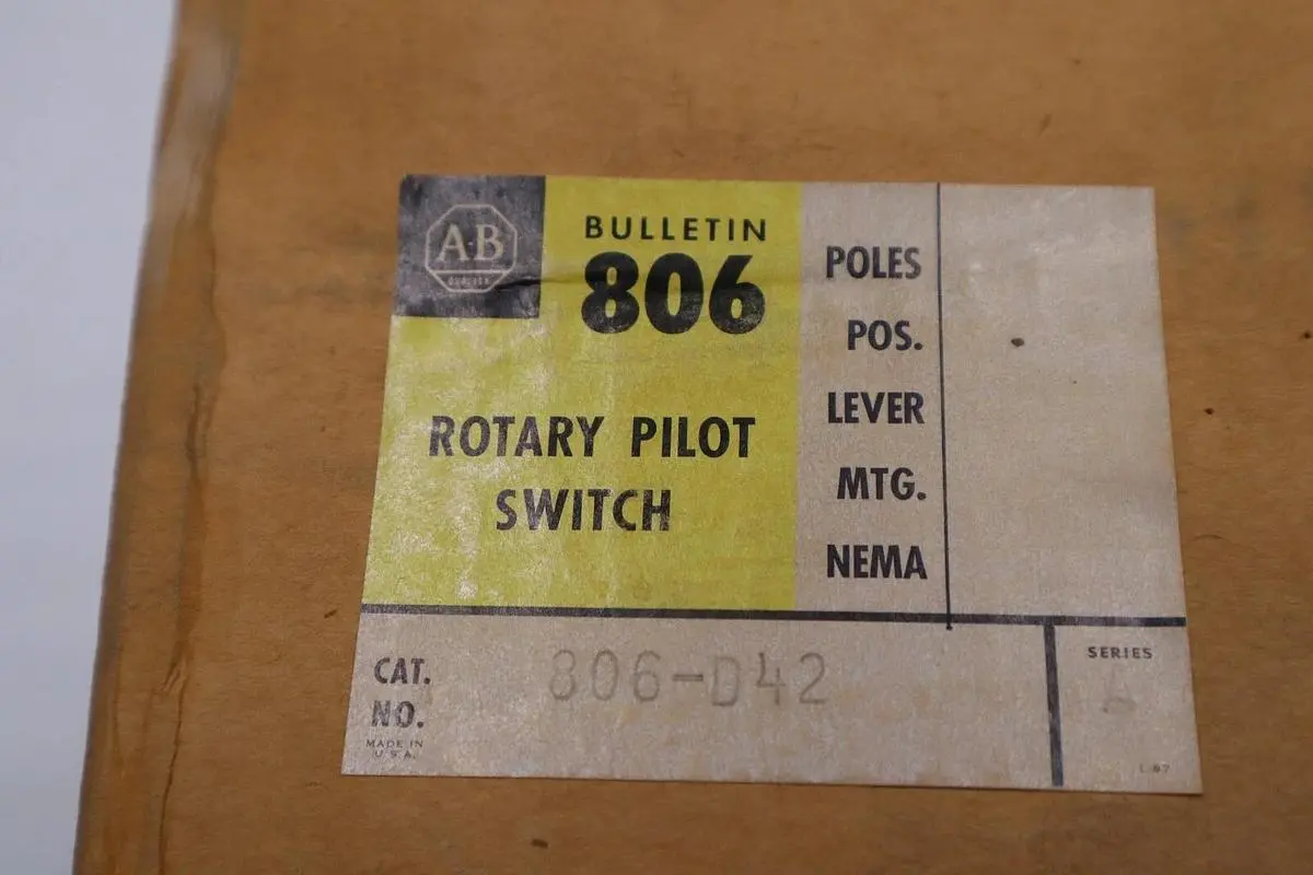 NEW ALLEN BRADLEY 806-D42 DRUM SWITCH REVERSING 4POLE STOCK 5480