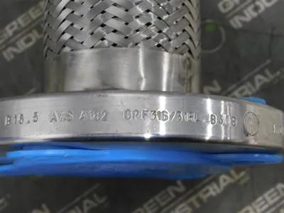 Unbranded Flanged Stainless Steel Braided Hose 18" long 2" bore 150# New