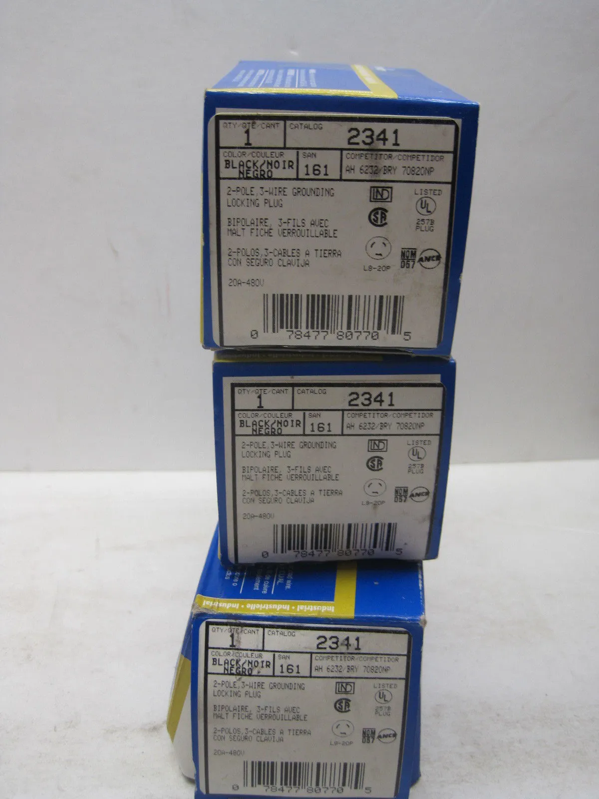 3 NEW LEVITON 2341 LOCKING PLUG