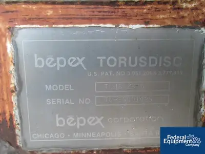 USED Bepex 26" X 65" Bepex Torus Disc Dryer, S/S, Model TDUS 26-5