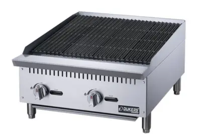 New | in-Stock Dukers New Dukers DCRB24 24 in. W Countertop Charbroiler Broilers Illinois US | Falcon Restaurant Supply #1375135