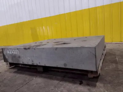 48" X 48" X 8" BLACK GRANITE TABLE: STOCK #22227