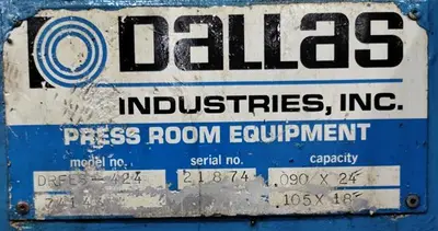 USED DALLAS DPR-12000 X 48" RH