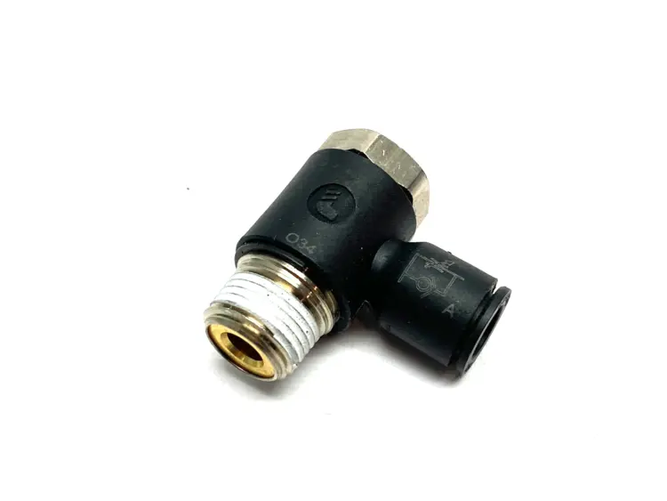 Used PARKER PRESTOLOK BANJO FLOW CONTROL ELBOW FITTING METER OUT 3/8" NPT Valves/Fittings | Maverick Industrial Sales #1120508