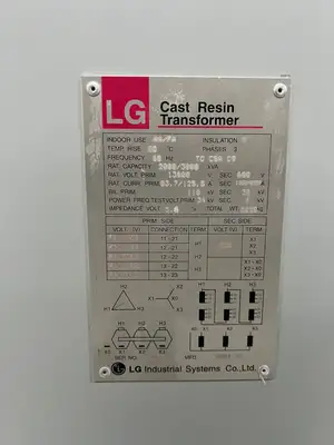 2000/3000kVA Cast Resin Transformer, 13.8kV Pri., 600V Sec.
