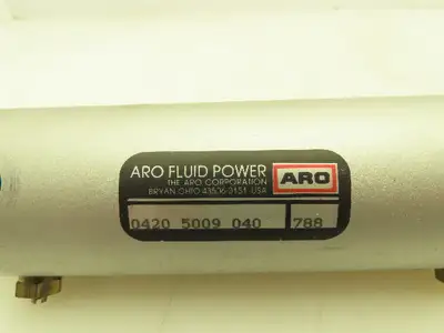 Aro 0420 5009 040 Pneumatic Air Cylinder 2" Bore 4" Stroke Needle Valve Ports