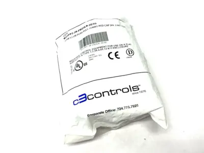 NEW C3CONTROLS JUMBO RED ILLUMINATED PUSHBUTTON, PUSH/PULL