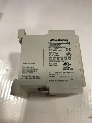 Allen-Bradley 100-K05ZJ10 Ser A Mini IEC Contactor 5A 24VDC 1NO -NIB
