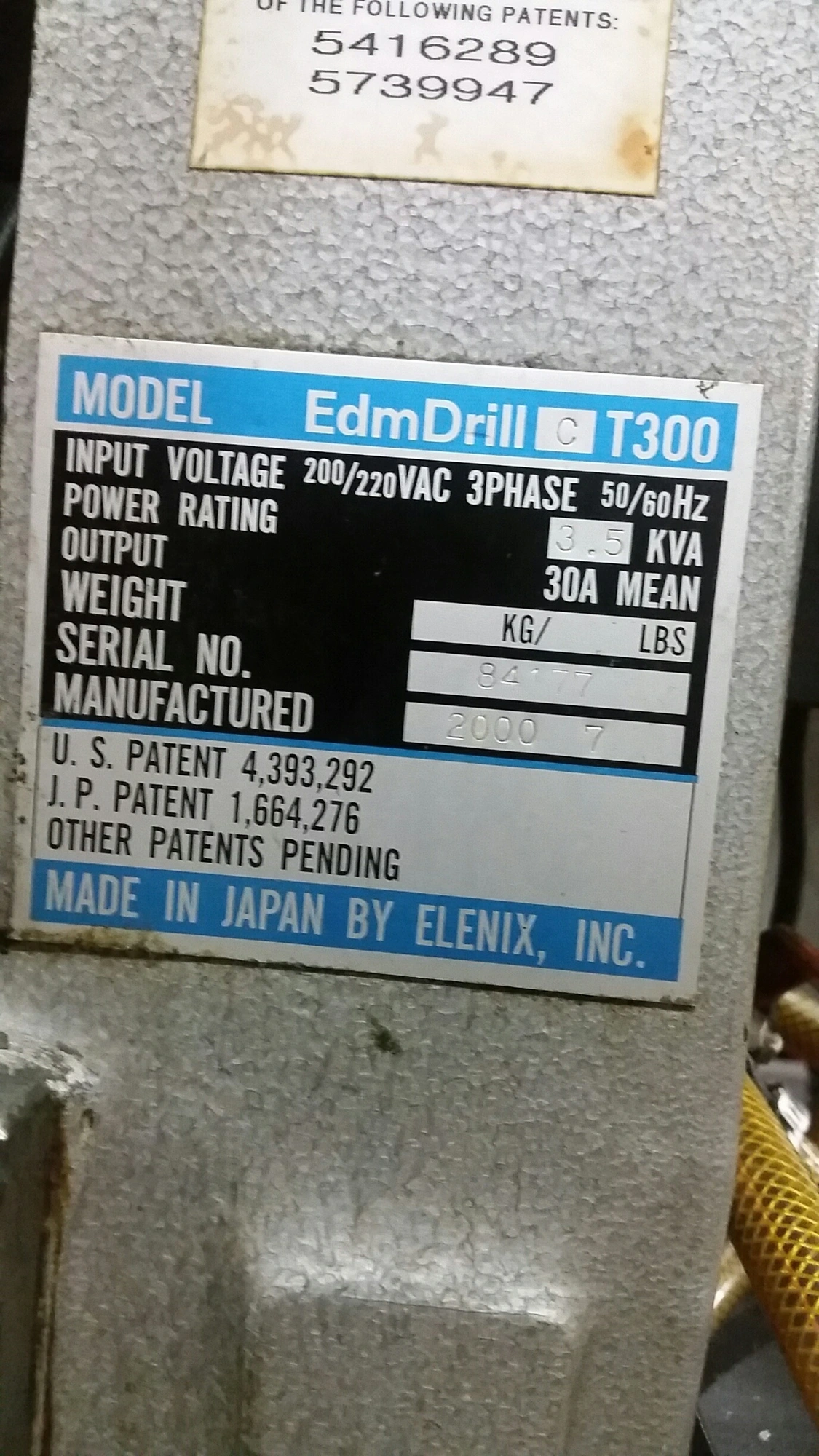 USED 2000 CURRENT EDM CT-300