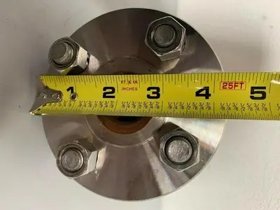 Stainless Steel 4 1/2" Flange w/ 1" Sanitary Fitting