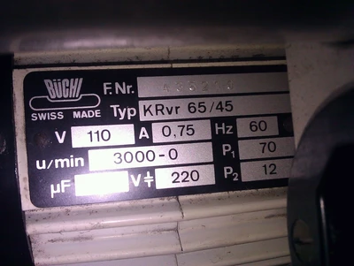 Used Buchi KRvr 65/45 Miscellaneous Laboratory Equipment California US | CAL-L Enterprises #1459362