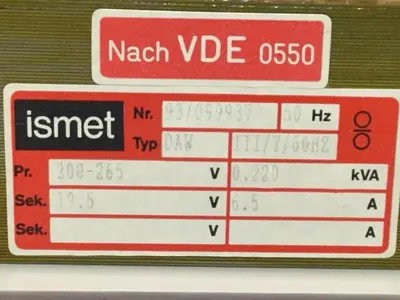 USED ISMET 93/099937
