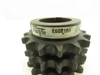 Martin E60B16H Tripple Roller Chain Sprocket #60 - 1/2" x 2" Bore 16 Tooth