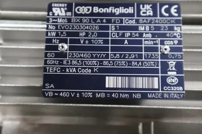 NEW BONFIGLIOLI 8AF2400CK / BX 90 L A 4 MOTOR STOCK HS-19