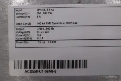 ASEA BROWN BOVERI ACS550-U1-09A0-6 / ACS550U109A06 - STOCK GF361